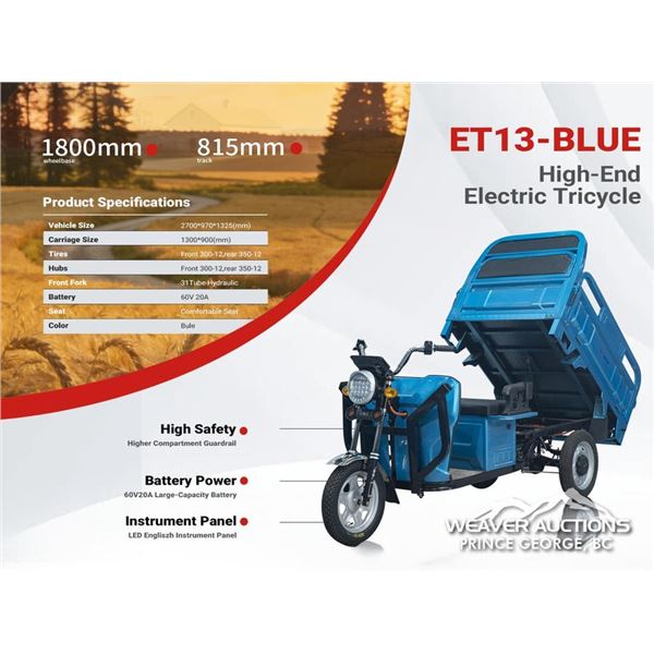 2026 SDLANCH ET13 ELECTRIC CARGO TRICYCLE