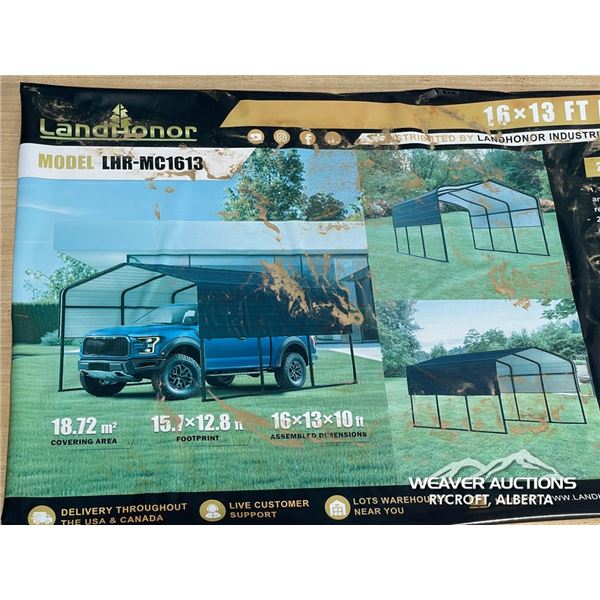 LANDHONOR 16 X 13 X 10 FT. METAL CARPORT
