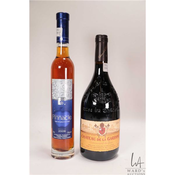 Chateau de la Gardine/ 2011/ Red Wine/ 750ml/ 15% ABV and Domaine/ Pinnacle/ 2009/ Ice Wine/ 375ml/ 