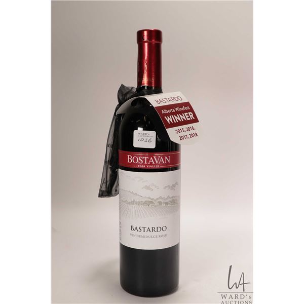 Bostavan/ Bastardo/ Red Wine/ 750ml/ 12.5% ABV. Includes corkscrew Note: Alcohol cannot be insured b