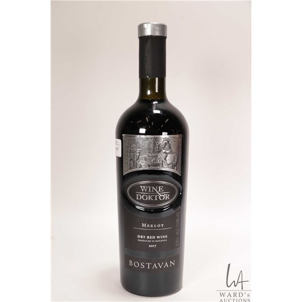 Bostavan/ 2017/ Merlot/ Dry Red Wine/ 750ml/ 13% ABV Note: Alcohol cannot be insured by any courier 