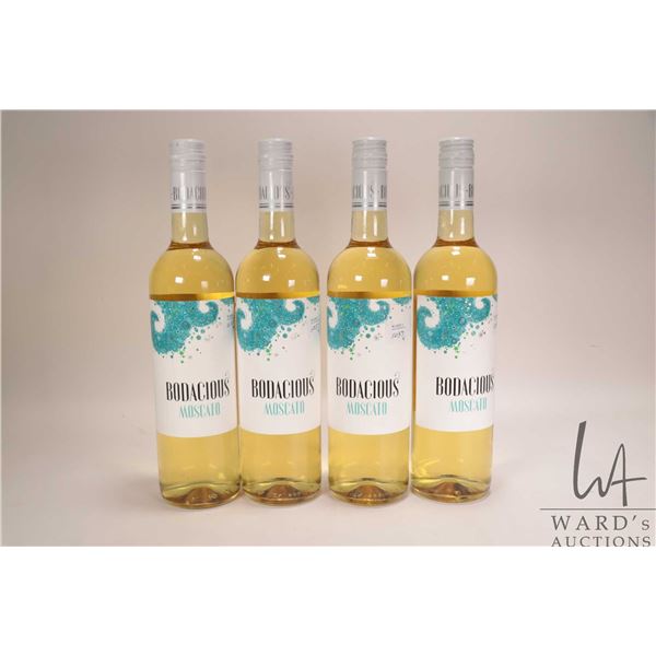 Bodacious/ Moscato/ 750ml/ 12% ABV X 4 Bottles Note: Alcohol cannot be insured by any courier in Can