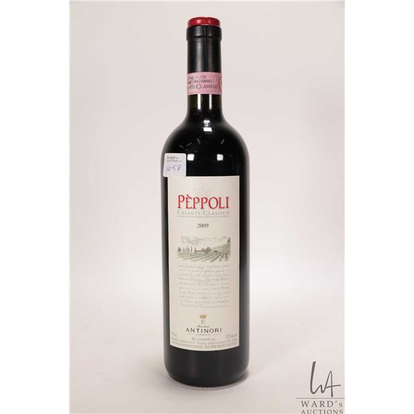 Antinori/ Peppoli/ 2009/ Chianti Classico/ 750ml/ 13.5% ABV/ D.O.C.G. Black Rooster label Note: Alco