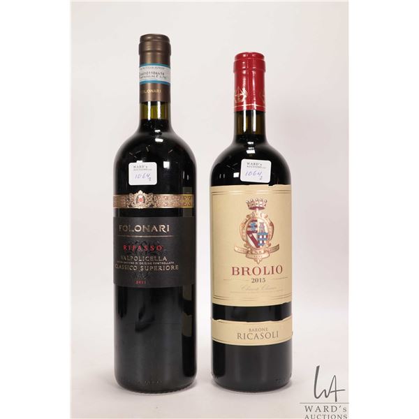 Folonari/ Ripasso. Valpolicella/ 2011/ Classico Superiore/ 750ml/ 13.5% ABV and Barone Ricasoli/ 201