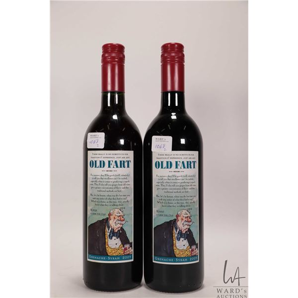 Old Fart/ 2009/ Grenache Syrah/ 750ml/ 13% ABV X 2 Bottles Note: Alcohol cannot be insured by any co