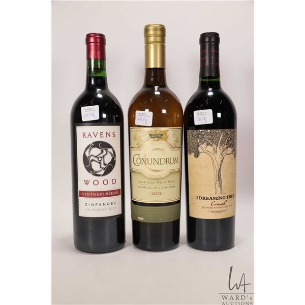 the Dreaming Tree/ 2010/ Crush/ Red Wine/ 750ml/ 13.5% ABV, Ravens Wood/ Vintners Blend/ 2017/ Zinfa