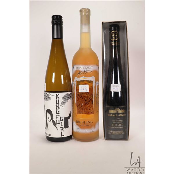 Charles Smith Wines/ 2016/ Riesling/ 750ml/ 12% ABV, Mosel/ 2013/ Riesling/ 750ml/ 8.5% ABV and Chat