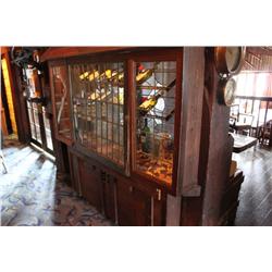 Leaded Glass Wine Cabinet & Trunk Stand