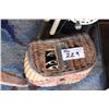 Image 1 : 2 Fishing Poles & Basket W/Contents