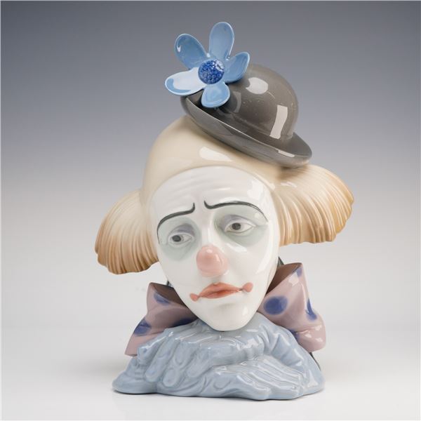 Lladro Pensive Clown Bust, Model 5130
