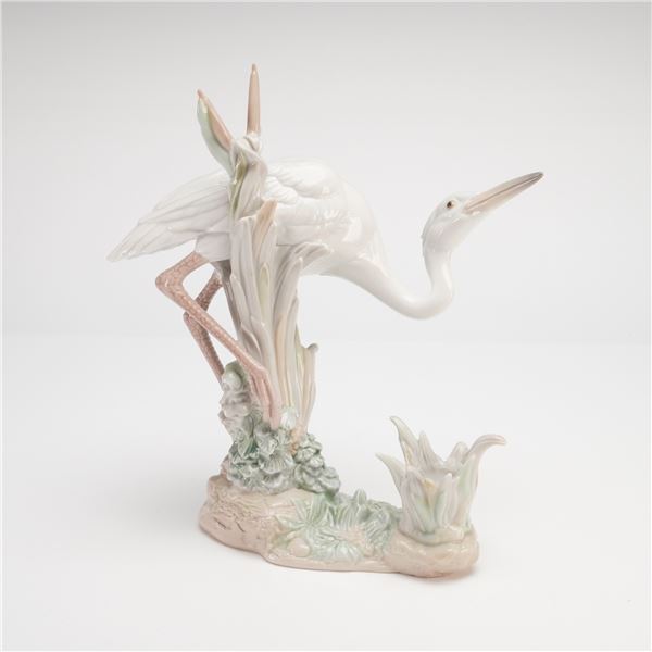 Lladro Heron's Realm Crouching Porcelain Candle Holder, Model 6883
