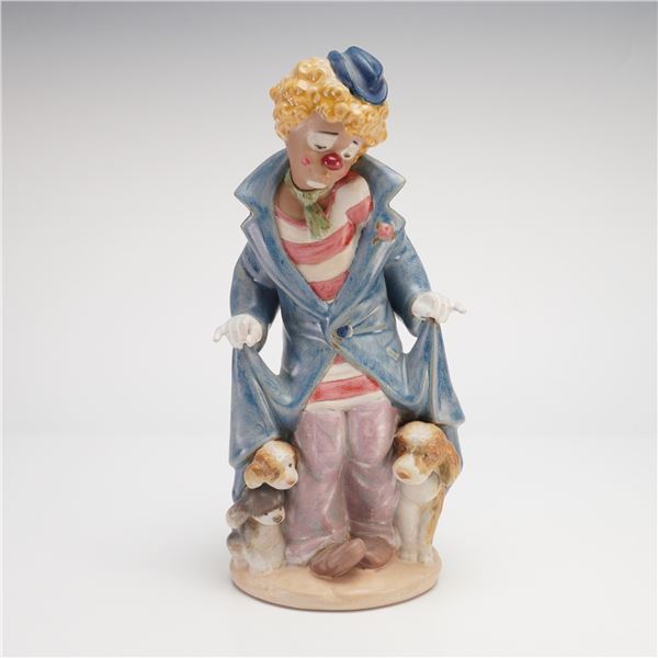 Lladro, Surprise Clown with Puppies (Model 2290)