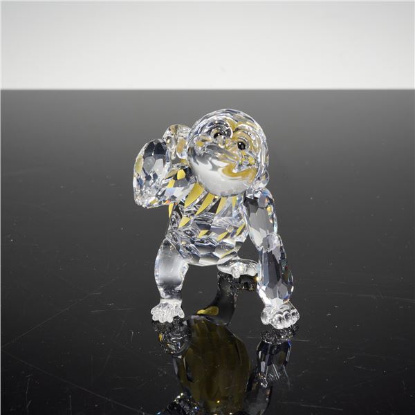 Swarovski Young Gorilla with Bananas Figurine, Rare Encounters Series