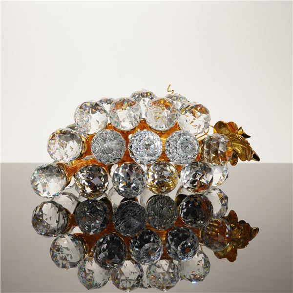 Swarovski Silver Crystal Line Grape Cluster Figurine