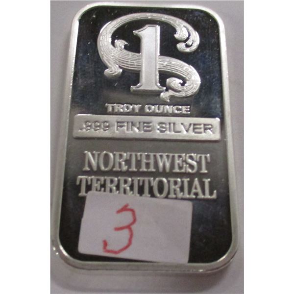 TROY OUNCE .999 SILVER (NOT TESTED FOR SILVER CONTENT - NOT VERIFIED - SOLD AS IS)