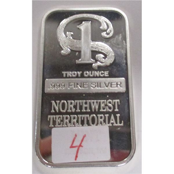 TROY OUNCE .999 SILVER (NOT TESTED FOR SILVER CONTENT - NOT VERIFIED - SOLD AS IS)