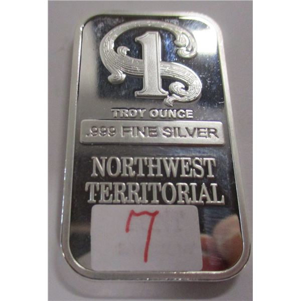 TROY OUNCE .999 SILVER (NOT TESTED FOR SILVER CONTENT - NOT VERIFIED - SOLD AS IS)