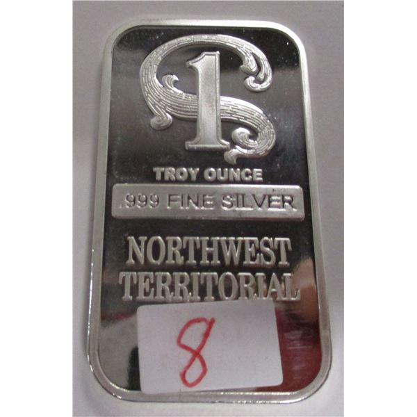 TROY OUNCE .999 SILVER (NOT TESTED FOR SILVER CONTENT - NOT VERIFIED - SOLD AS IS)