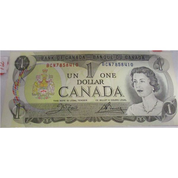 1973 UNCIRCULATED LAST OF CANADA $1 BILL