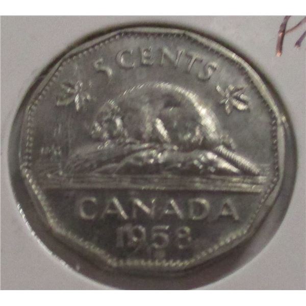 1958 PROOF CAMEO CANADA NICKEL