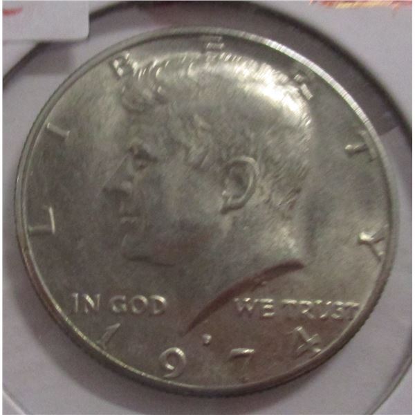 1974 UNCIRCULATED KENNEDY USA HALF DOLLAR