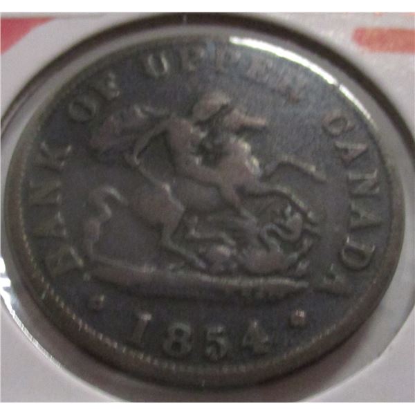 1854 CANADA ST. GEORGE'S PENNY TOKEN