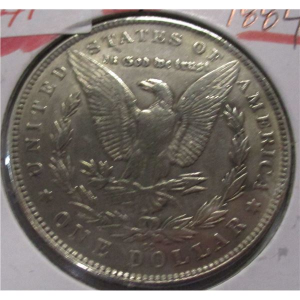 1884 USA MORGAN SILVER DOLLAR (SOLD AS IS - NOT TESTED - SILVER CONTENT NOT VERIFIED)