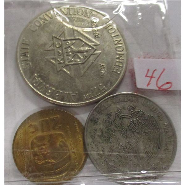 LOT OF 3 WORLD COLLECTABLE COINS