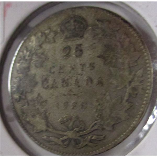 1928 CANADA KING GEORGE V SILVER QUARTER