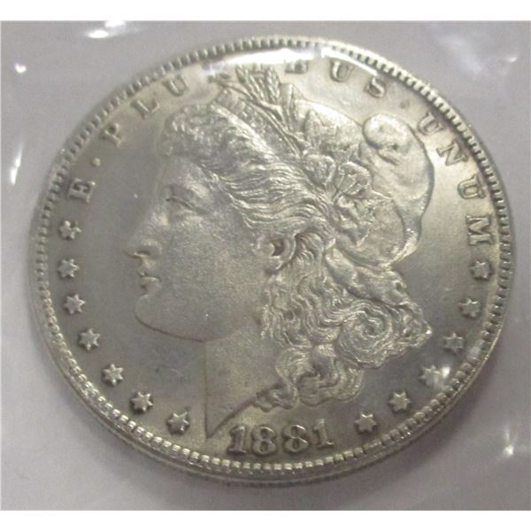1881 USA MORGAN DOLLAR (SOLD AS IS - NOT TESTED - SILVER CONTENT NOT VERIFIED)