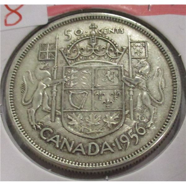 1956 CANADA SILVER HALF DOLLAR