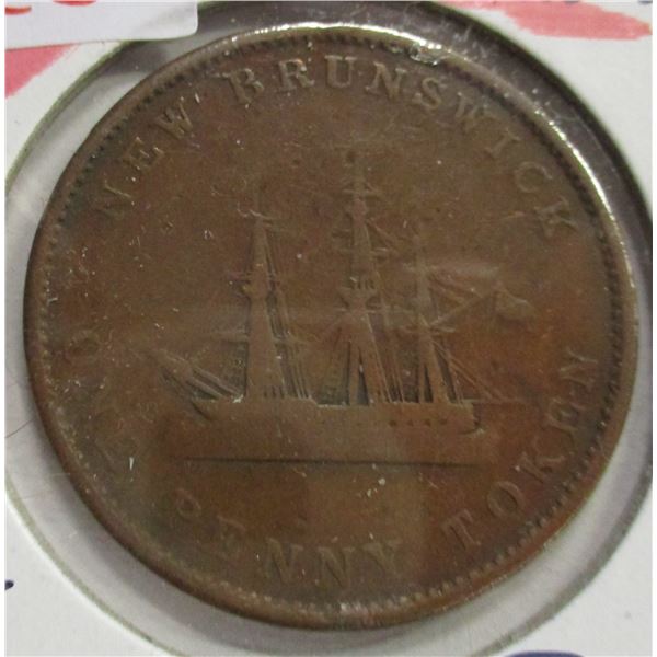 1843 NEW BRUNSWICK CANADA PENNY TOKEN