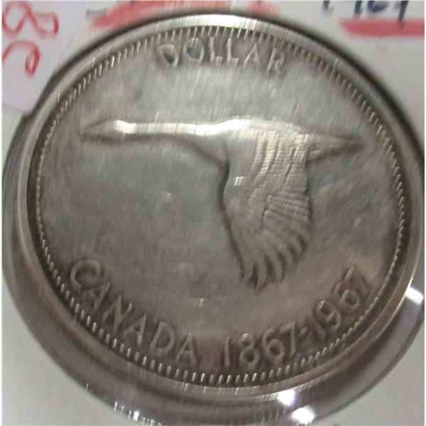 1867 - 1967 CANADA GOOSE SILVER DOLLAR