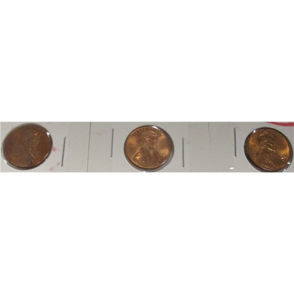 1995, 1980 & 1997 LAST OF USA LINCOLN PENNIES