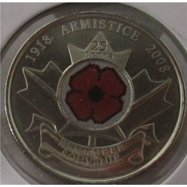 1918 - 2008 REMEMBRANCE ARMISTICE PROOF QUARTER