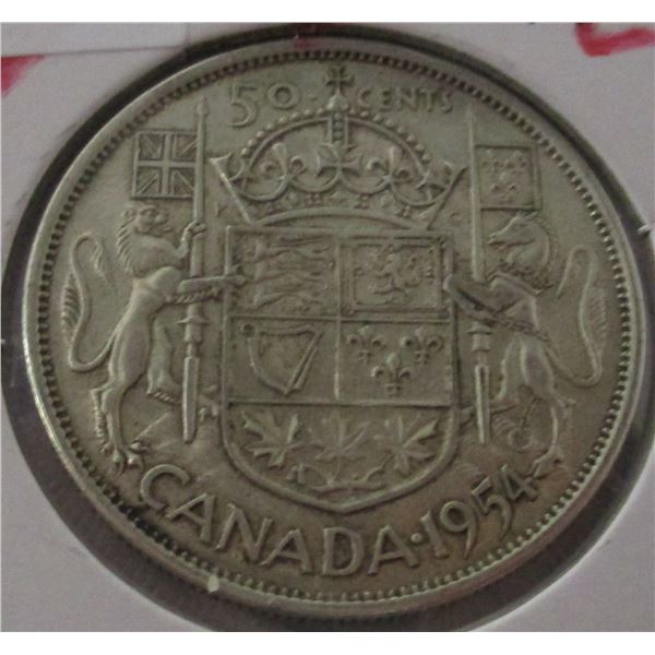 1954 CANADA SILVER HALF DOLLAR