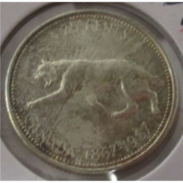 1867 - 1967 CANADA CENTENNIAL SILVER QUARTER