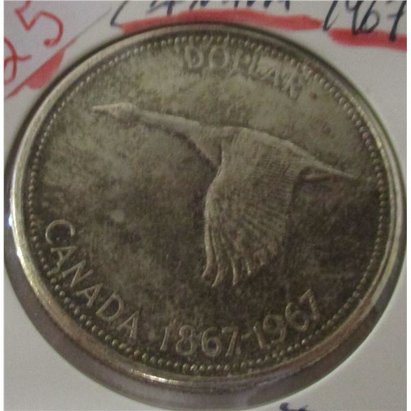 1967 CANADA GOOSE SILVER DOLLAR