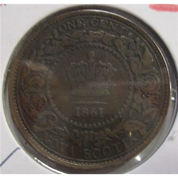 1861 VICTORIAN NOVA SCOTIA LARGE PENNY