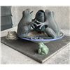 Image 10 : Qty 3 Stone Ashtrays, Seated Buddha, 2 Metal Teapots, 2 Frog Figurines, Incense Burner, etc Misc Siz
