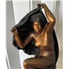 Image 2 : Seated Nude Female Statue by T. Kita 1980, 8" Dia, 20"H (heavy)
