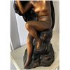 Image 3 : Seated Nude Female Statue by T. Kita 1980, 8" Dia, 20"H (heavy)
