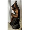 Image 6 : Seated Nude Female Statue by T. Kita 1980, 8" Dia, 20"H (heavy)