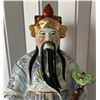 Image 2 : Large Fu Lu Shou Statue 13" Dia, 28.5"H (heavy - paint chipping)