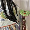 Image 6 : Large Fu Lu Shou Statue 13" Dia, 28.5"H (heavy - paint chipping)
