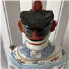 Image 9 : Large Fu Lu Shou Statue 13" Dia, 28.5"H (heavy - paint chipping)