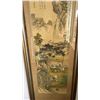 Image 4 : Large Rectangular Asian Landscape Scene Artwork w/ Calligraphy 22" x 73.5", Framed