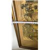 Image 7 : Large Rectangular Asian Landscape Scene Artwork w/ Calligraphy 22" x 73.5", Framed