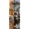 Image 1 : Large Female Figure Holding Crystal Fountain Chandelier Floor Lamp 13" Dia, 74"H (heavy - may be mis