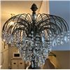 Image 3 : Large Female Figure Holding Crystal Fountain Chandelier Floor Lamp 13" Dia, 74"H (heavy - may be mis